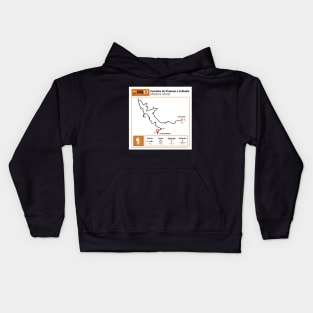 Madeira Island PR17 CAMINHO DO PINÁCULO E FOLHADAL trail map Kids Hoodie